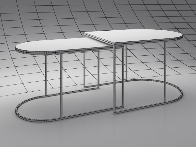 GEMINI nest coffee table Low-poly 3D model_1