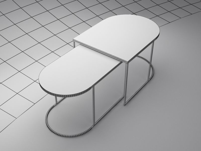 GEMINI nest coffee table Low-poly 3D model_3