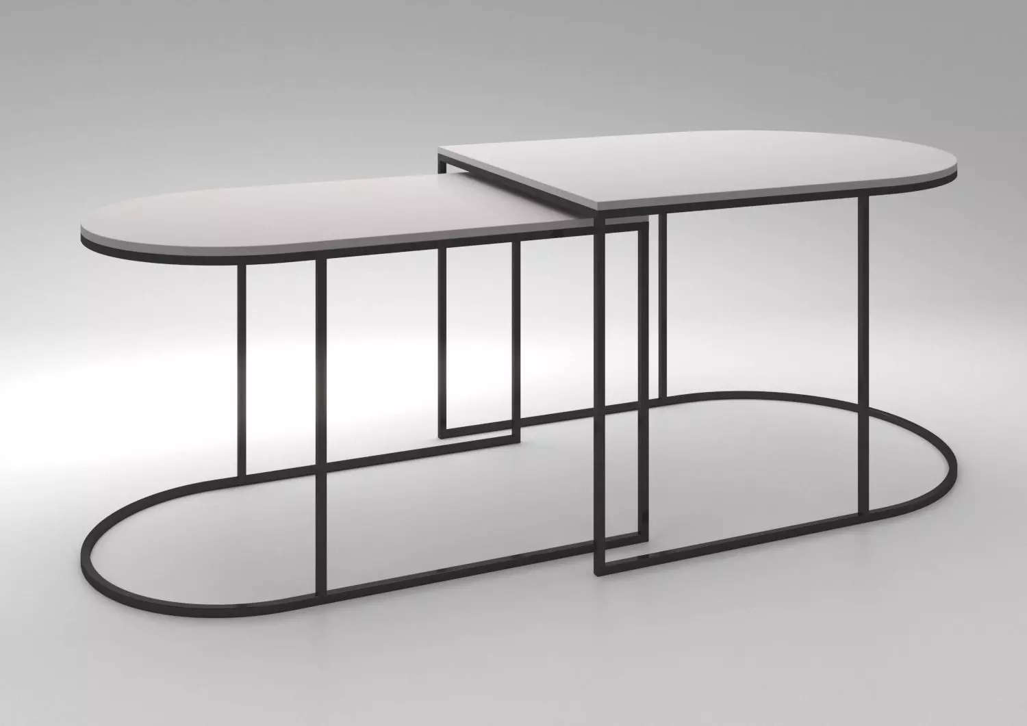 GEMINI nest coffee table Low-poly 3D model_0