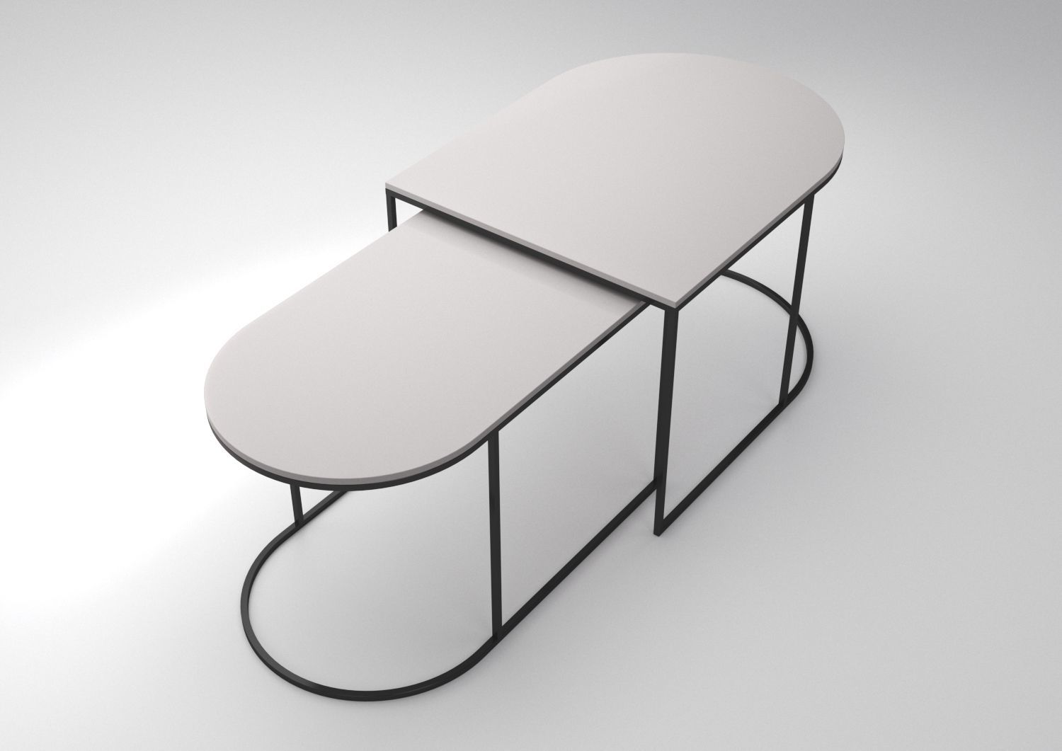 GEMINI nest coffee table Low-poly 3D model_2