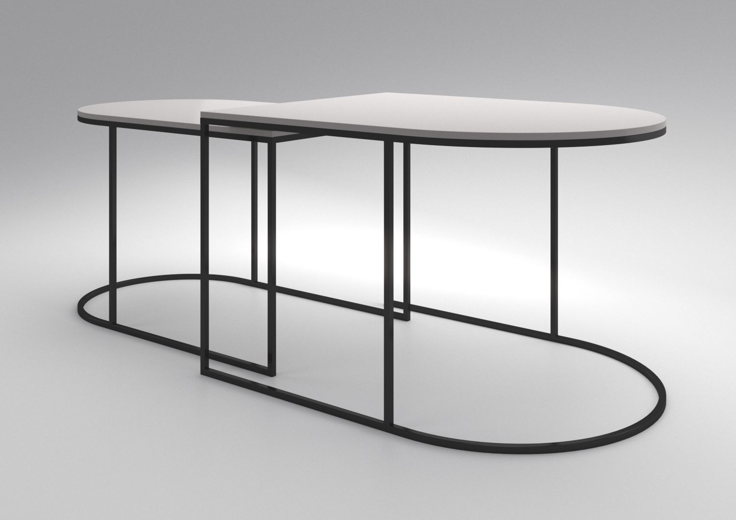 GEMINI nest coffee table Low-poly 3D model_4