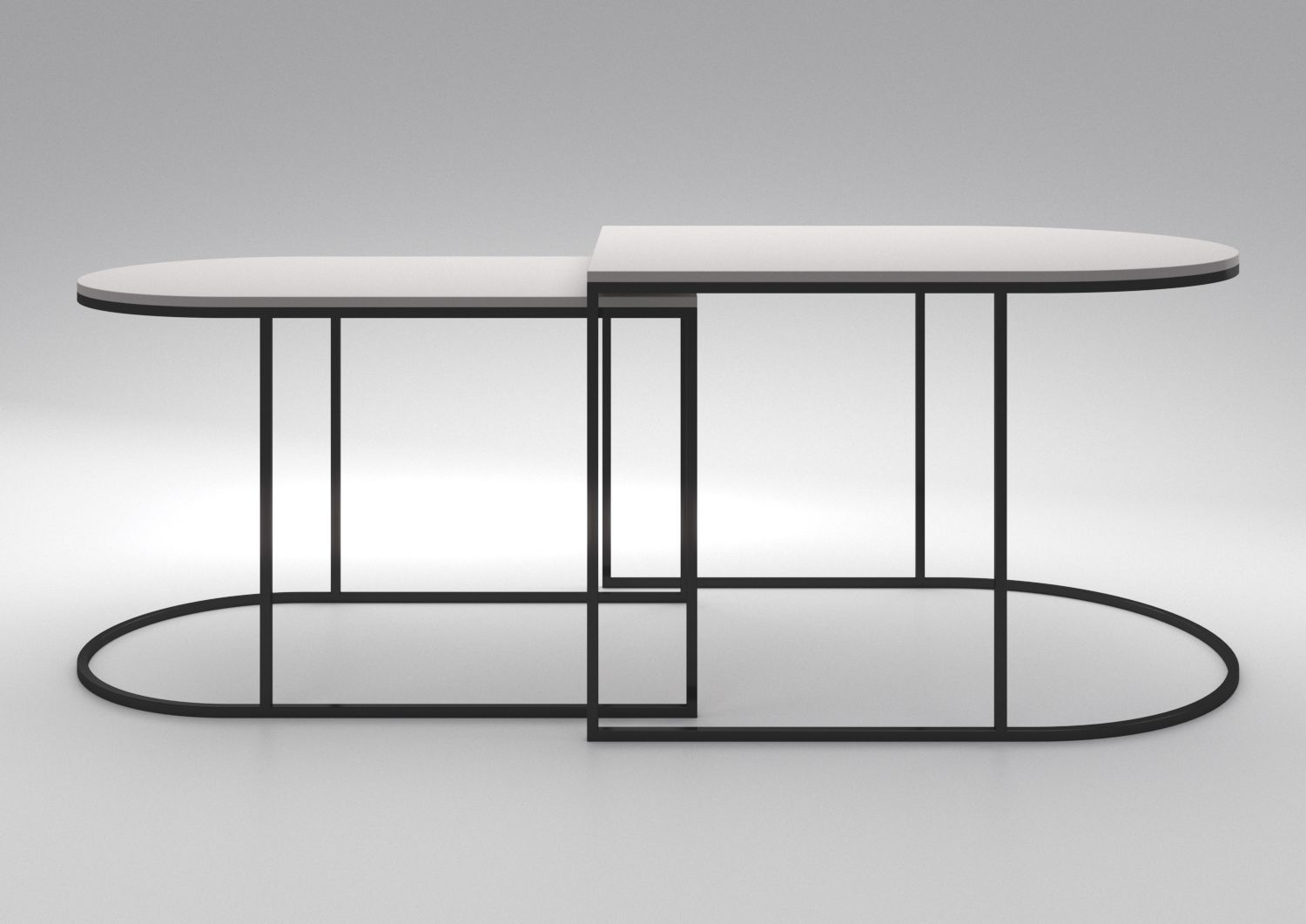 GEMINI nest coffee table Low-poly 3D model_6