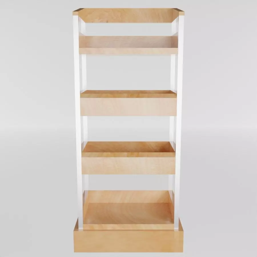 Towel Rack with four shelves 3D model
