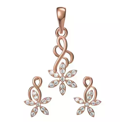 Women Earrings Pendant Set STL JCD Details