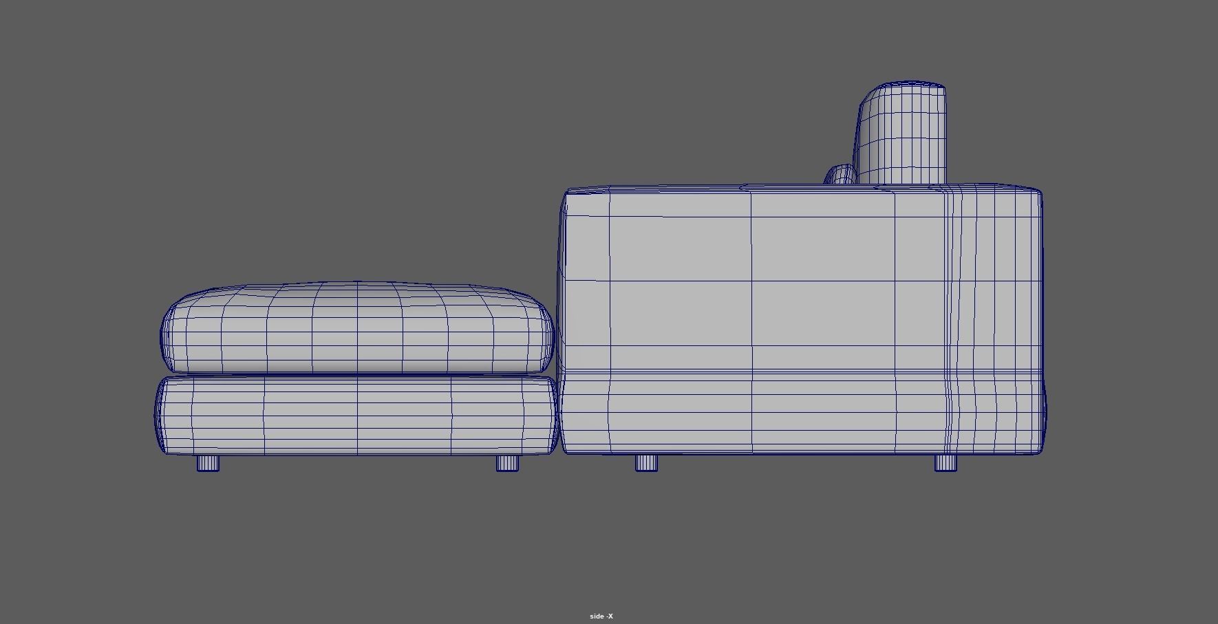 modular sofa - sectional sofa - ottoman sofa - chaise lounge Low-poly 3D model_20