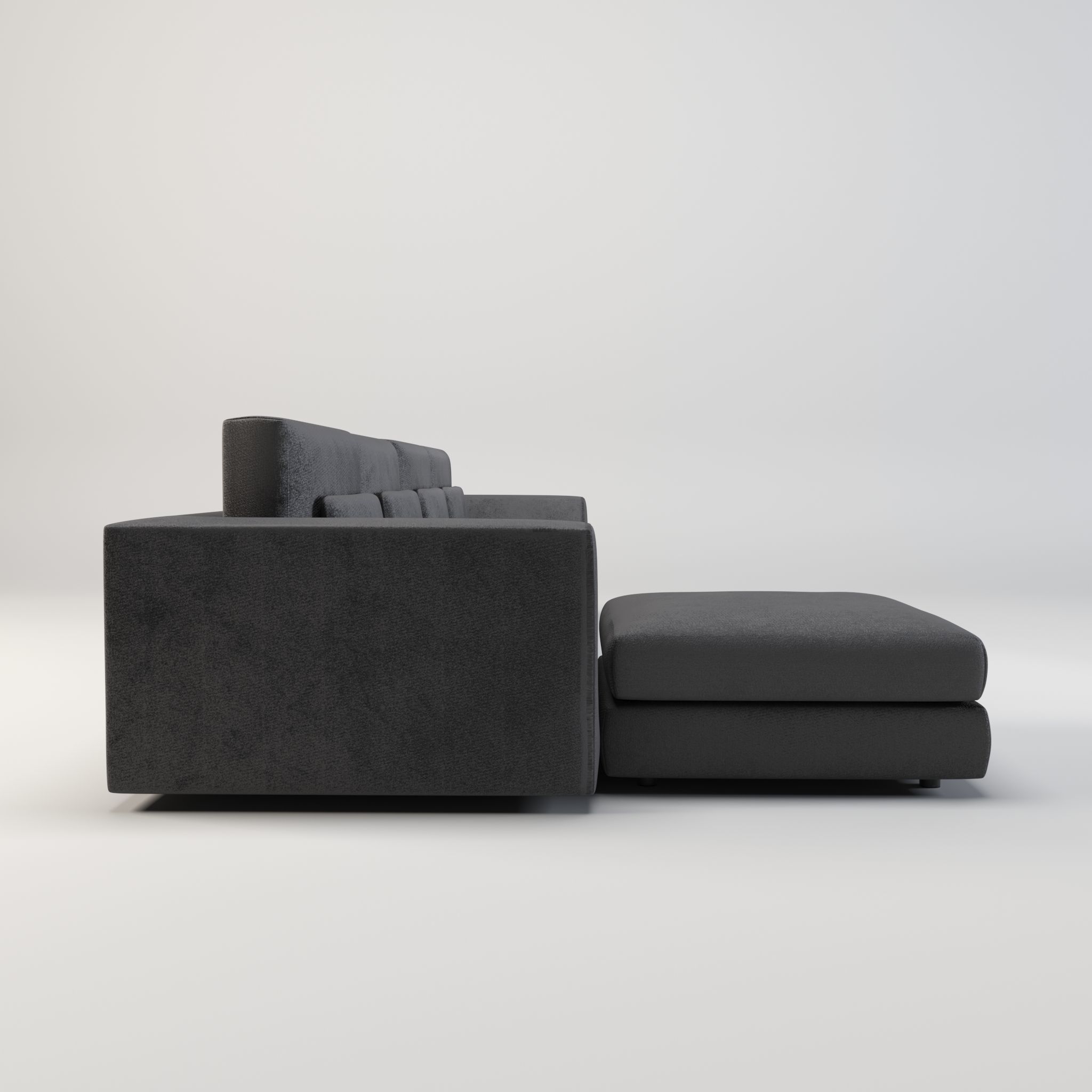 modular sofa - sectional sofa - ottoman sofa - chaise lounge Low-poly 3D model_5