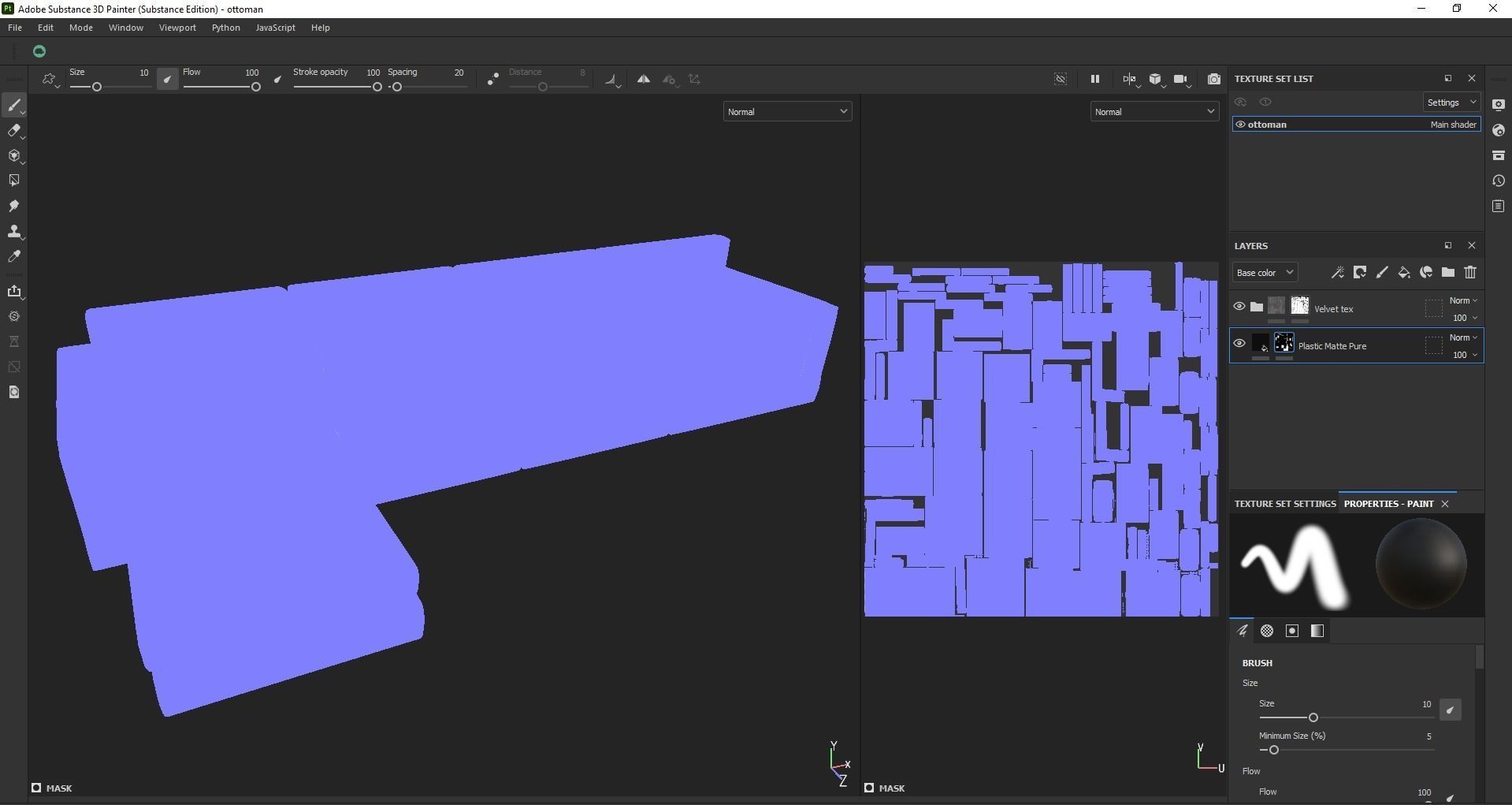 modular sofa - sectional sofa - ottoman sofa - chaise lounge Low-poly 3D model_13