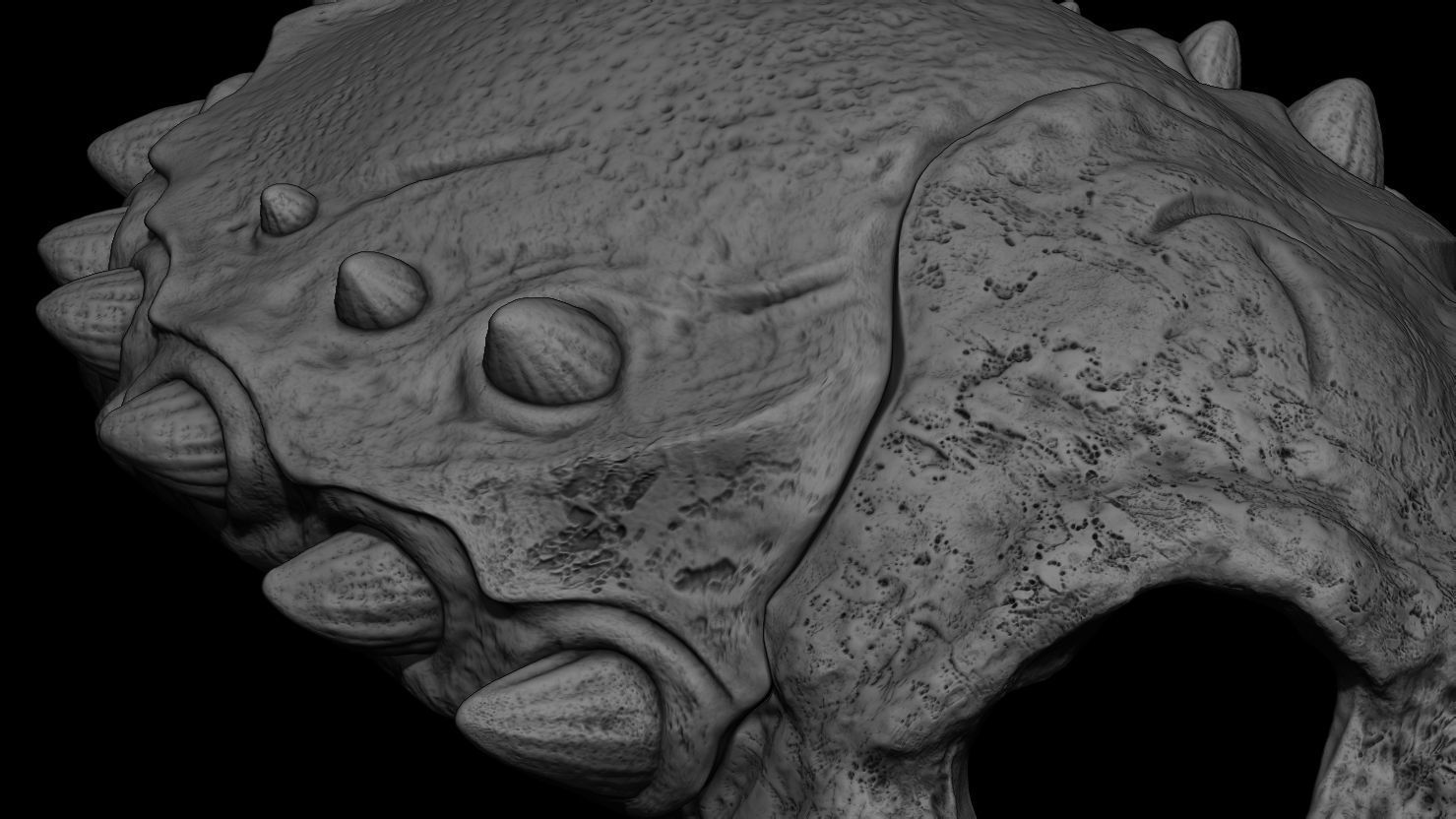 3D PRINTABLE SHAMAN PREDATOR BIOMASK AND SKULL AXE PREDATOR 2 3D print model_12