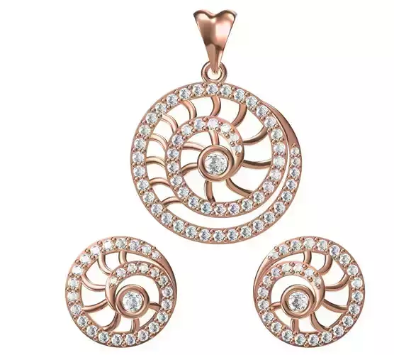 Women Earrings Pendant Set STL JCD Details