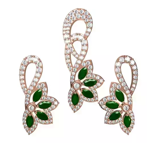 Women Earrings Pendant Set STL JCD Details