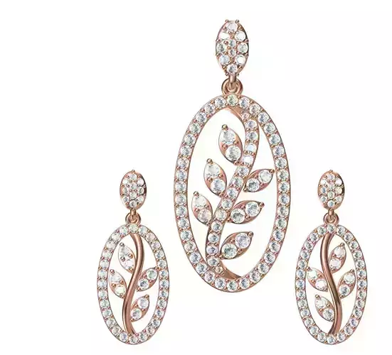 Women Earrings Pendant Set STL JCD Details