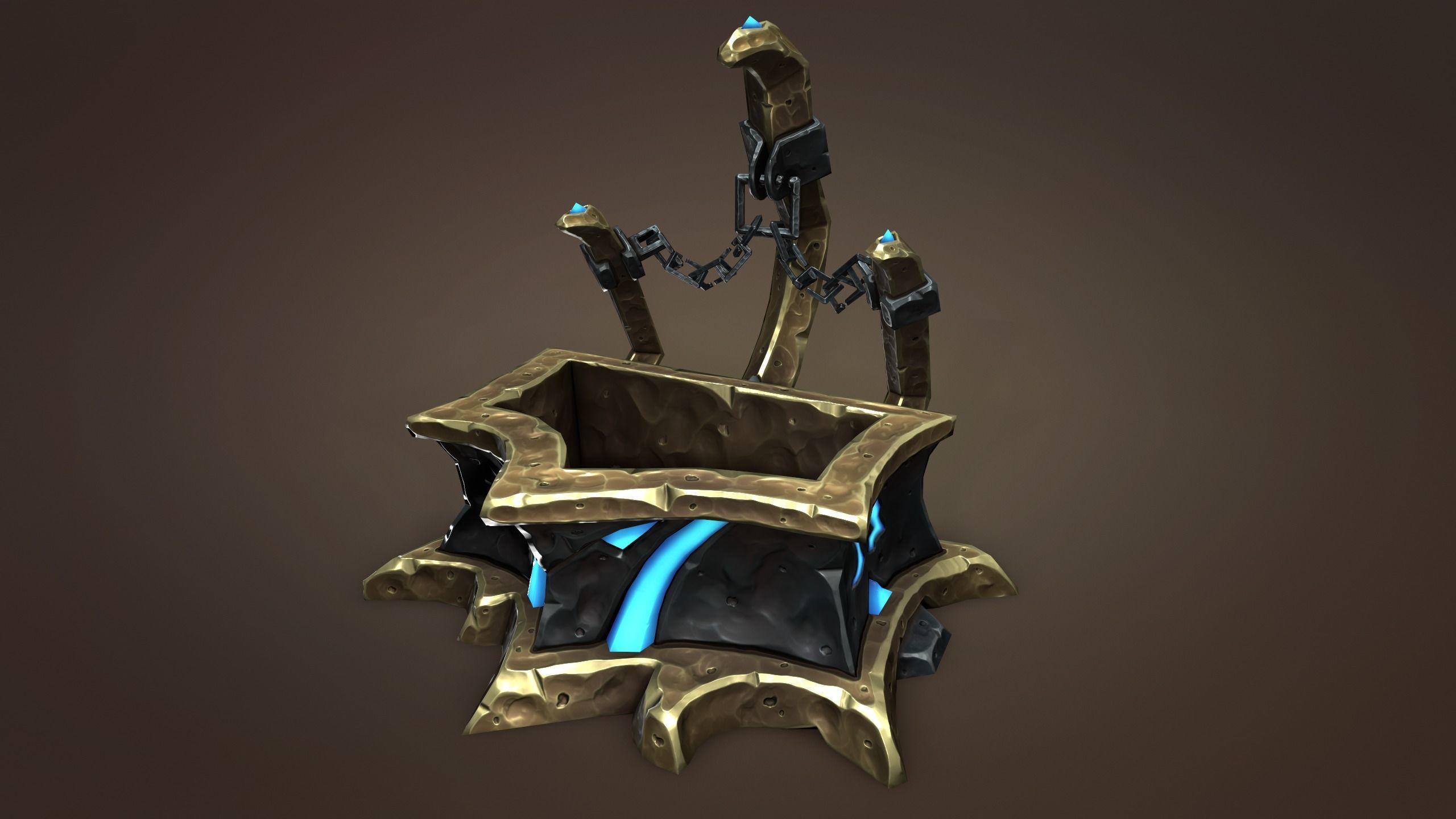 Undead water tank Low-poly 3D model_6