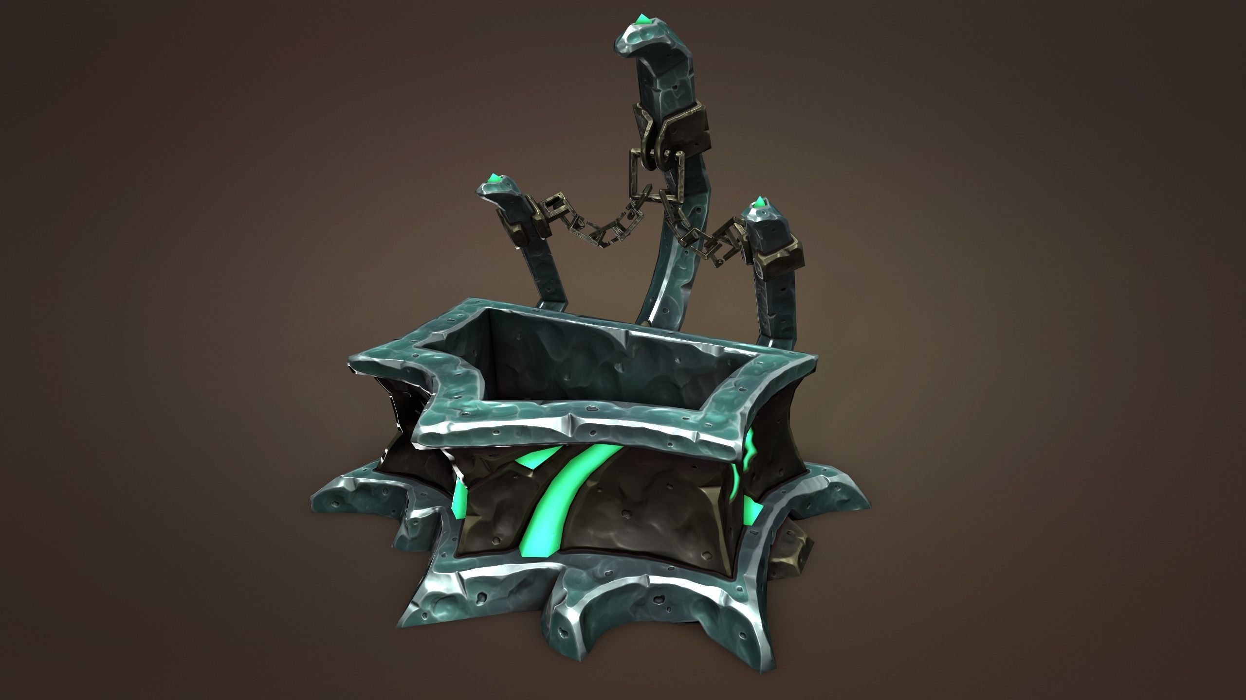 Undead water tank Low-poly 3D model_8