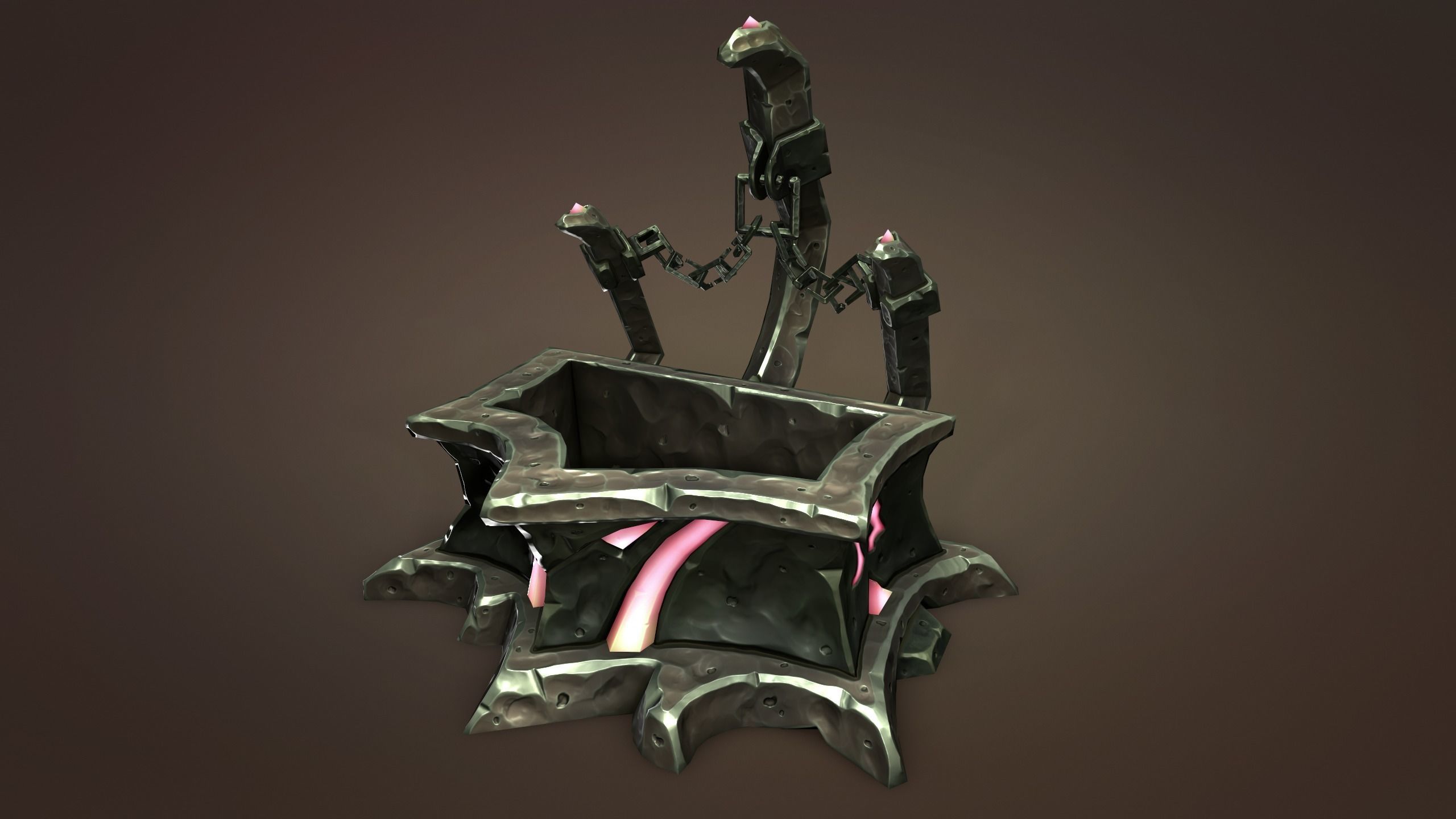 Undead water tank Low-poly 3D model_14