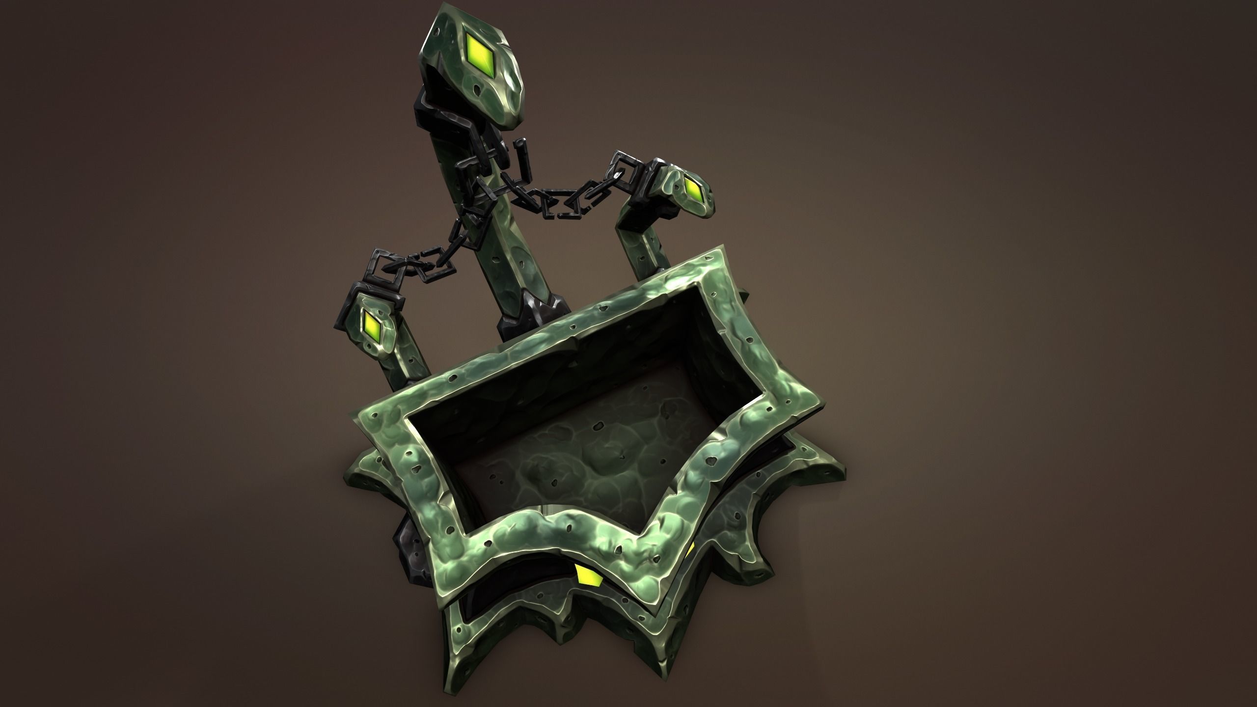 Undead water tank Low-poly 3D model_19