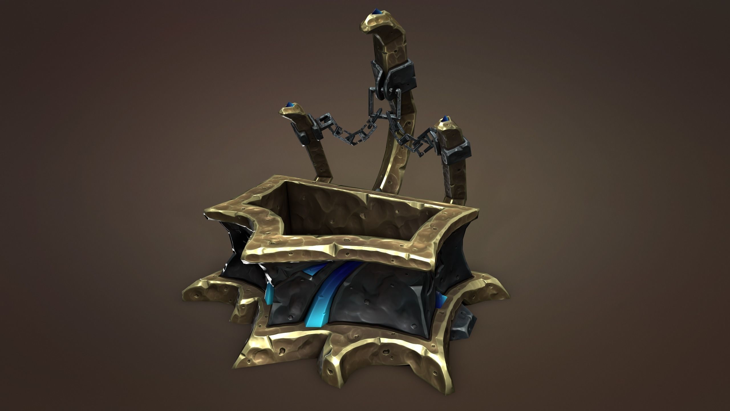 Undead water tank Low-poly 3D model_5