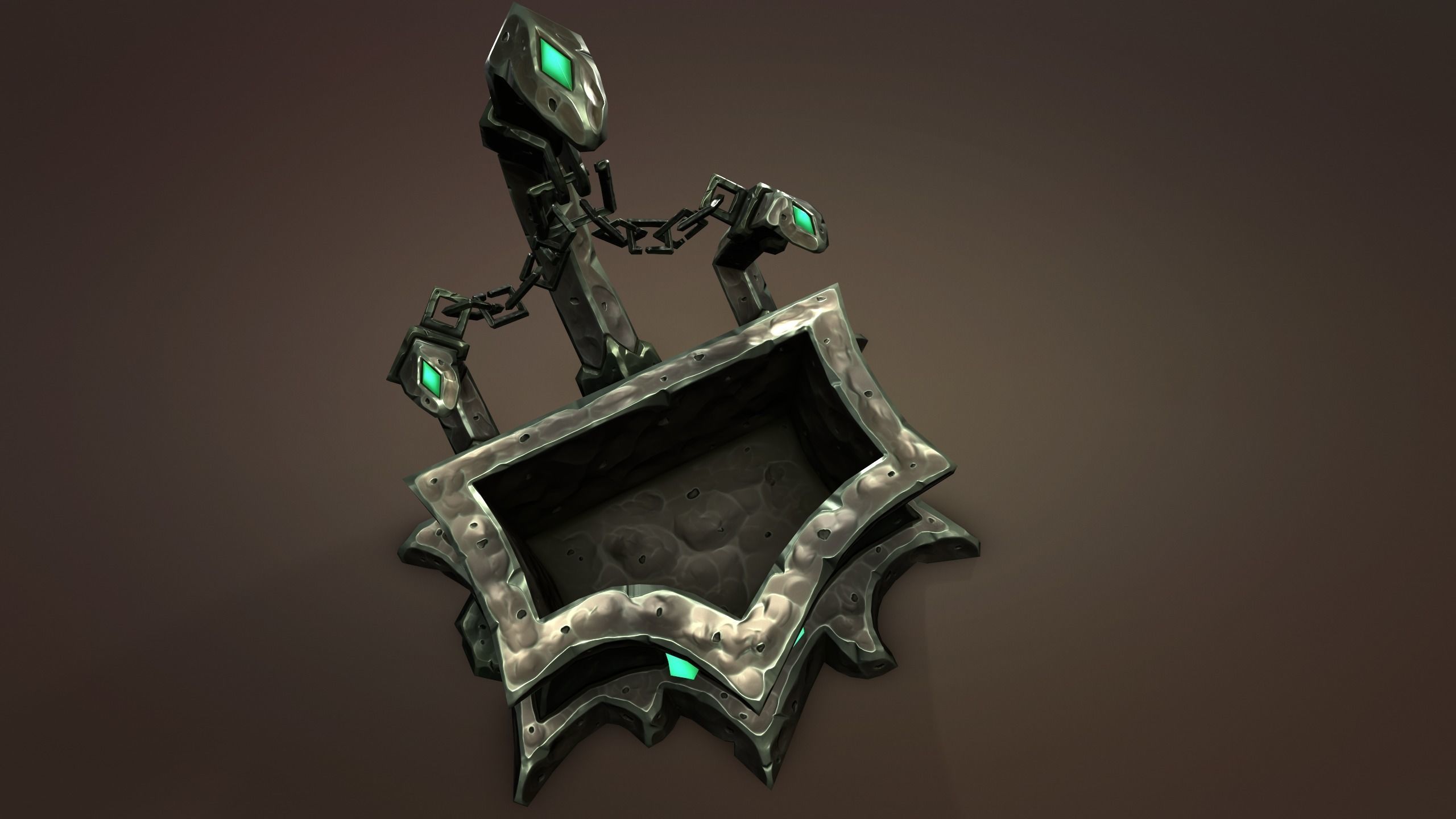 Undead water tank Low-poly 3D model_21