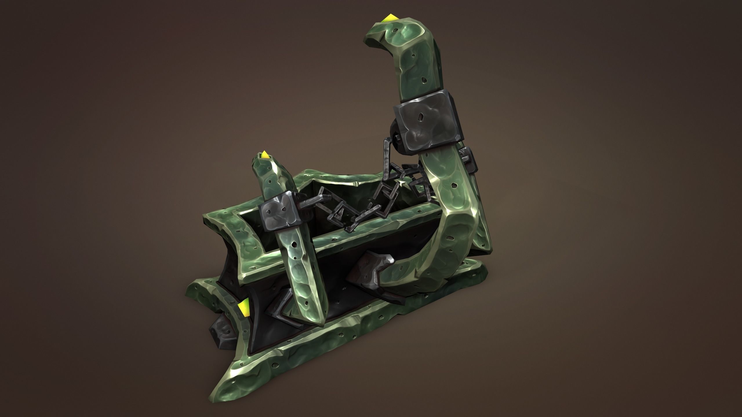 Undead water tank Low-poly 3D model_18