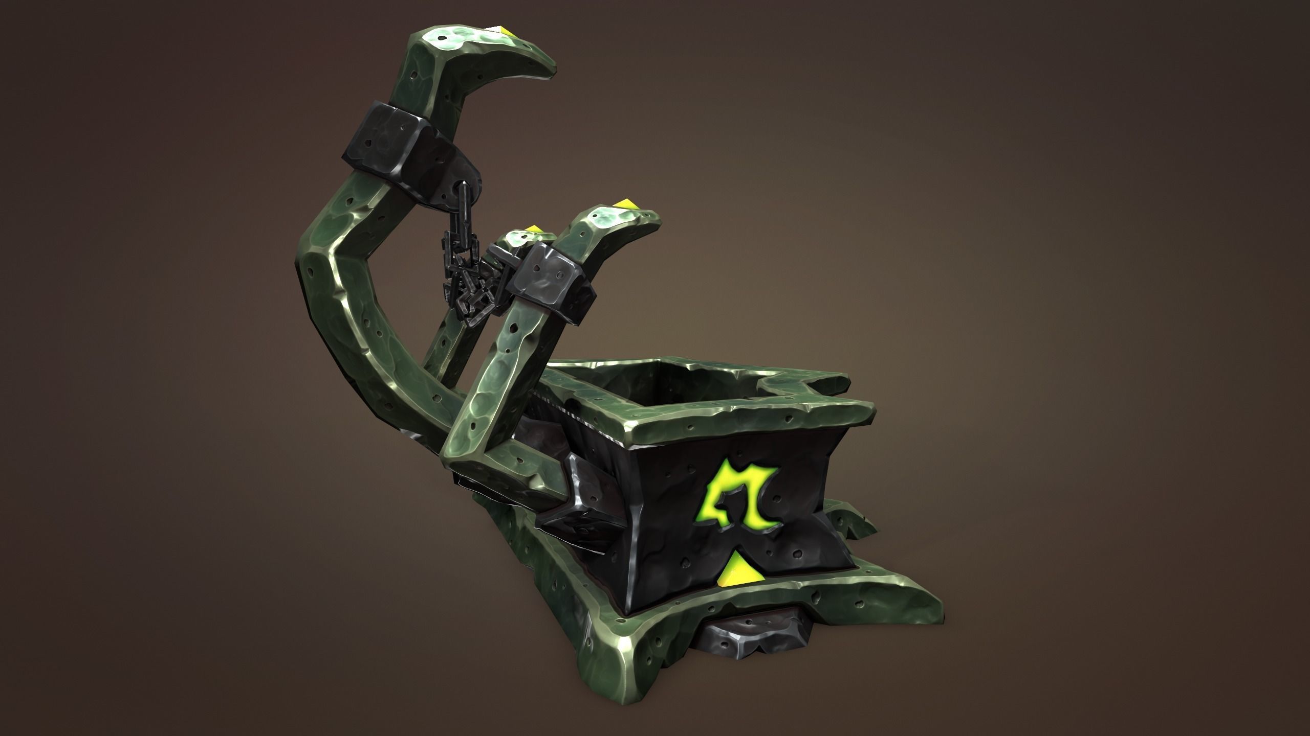 Undead water tank Low-poly 3D model_17