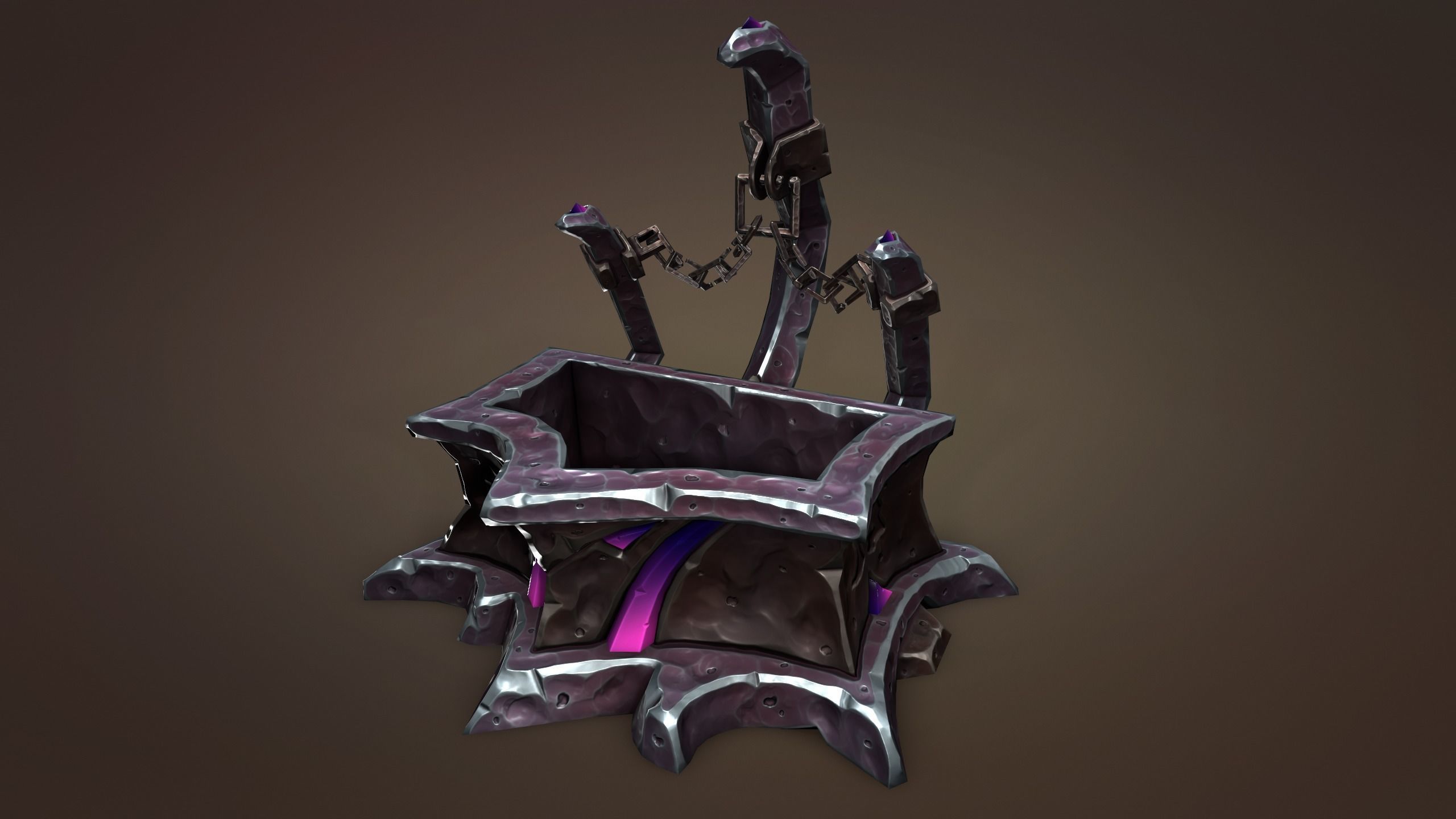 Undead water tank Low-poly 3D model_9