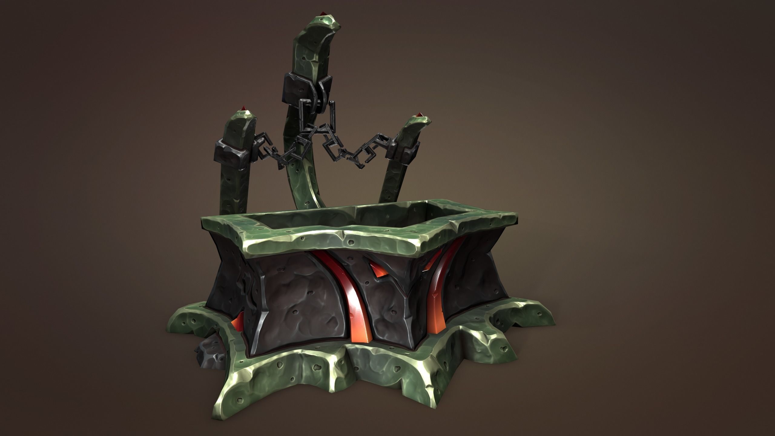 Undead water tank Low-poly 3D model_16