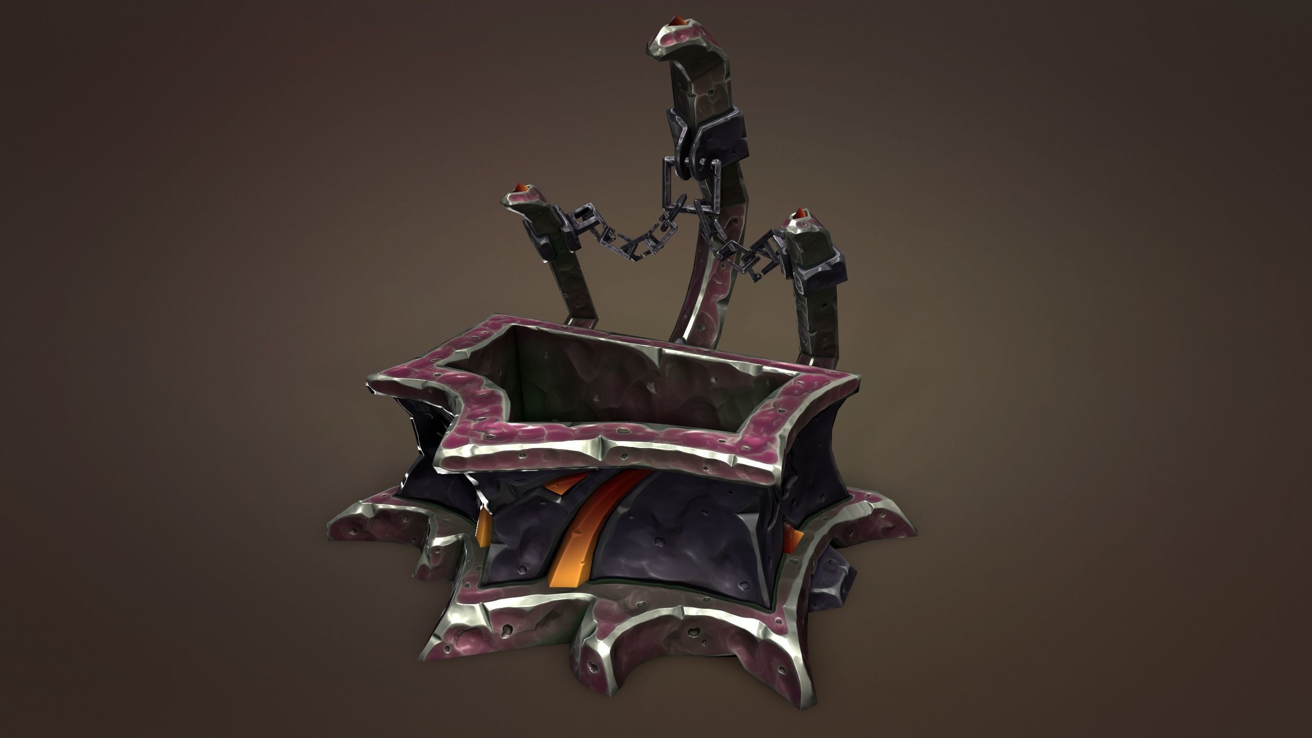 Undead water tank Low-poly 3D model_11