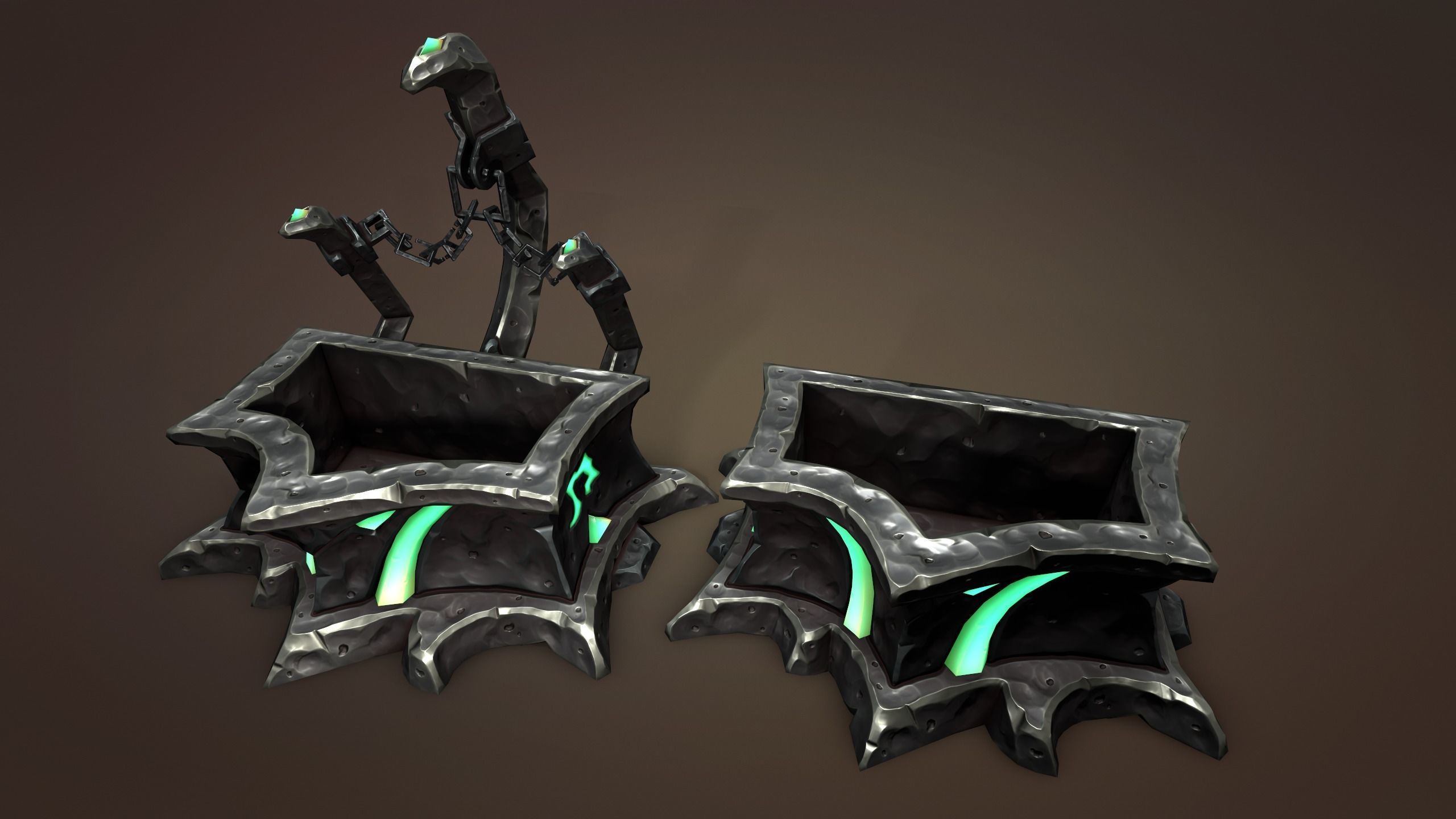 Undead water tank Low-poly 3D model_26