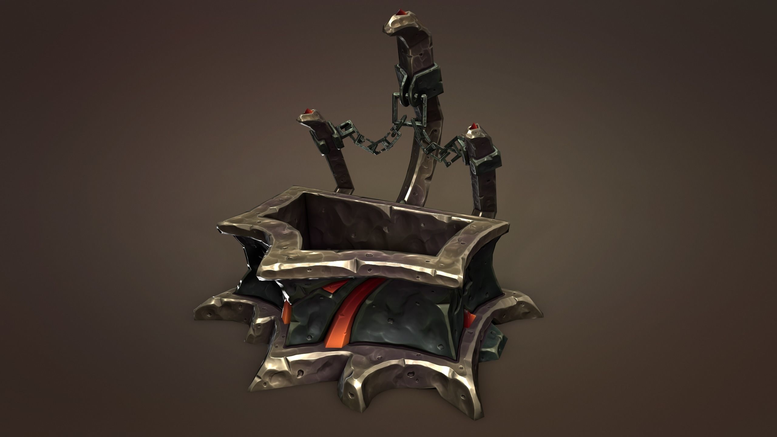 Undead water tank Low-poly 3D model_3