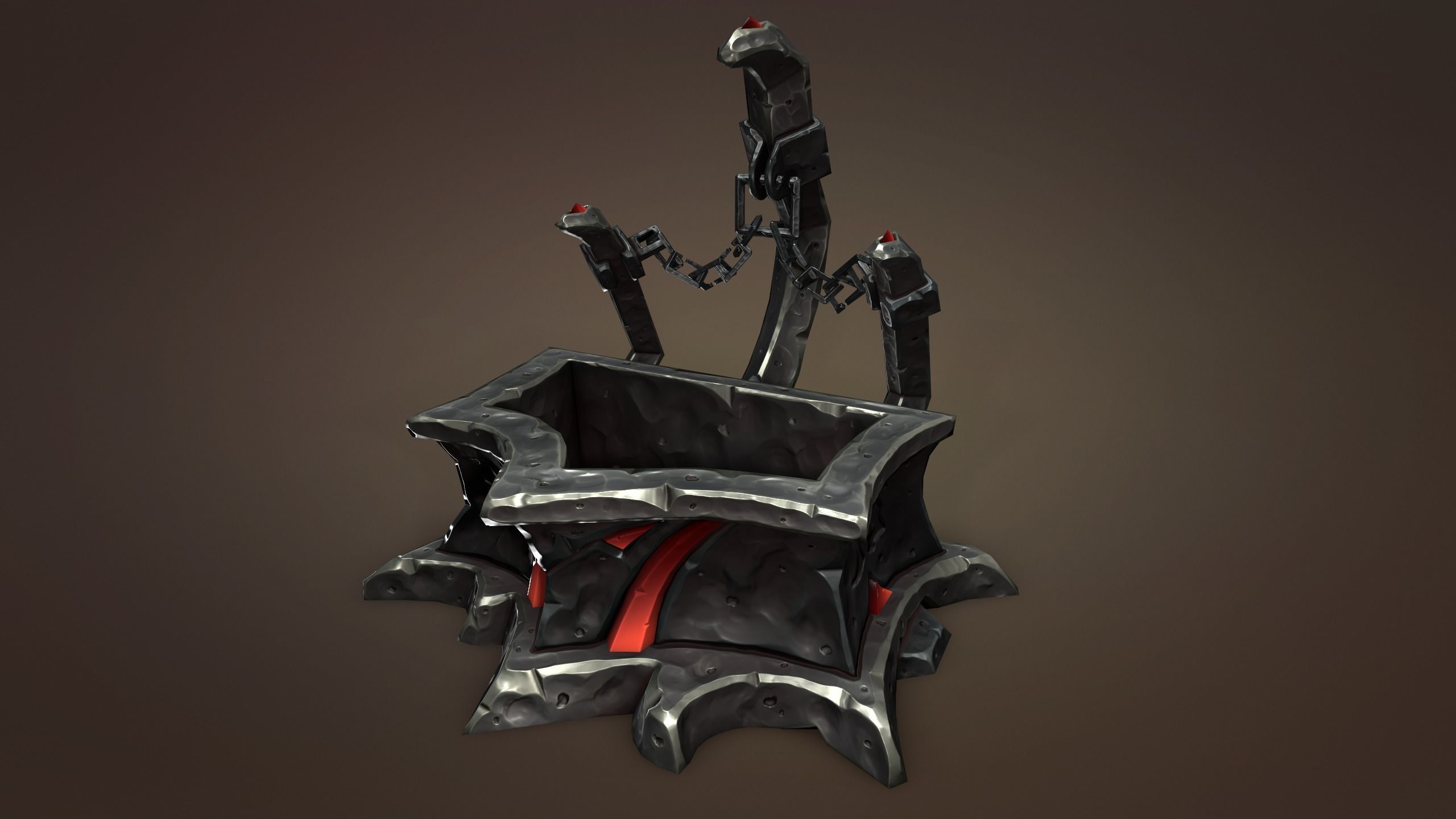 Undead water tank Low-poly 3D model_15