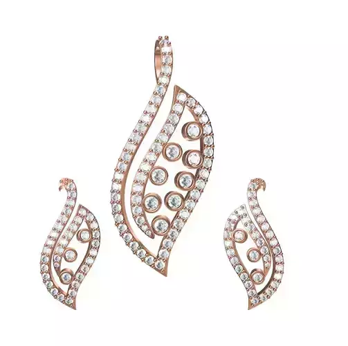 Women Earrings Pendant Set STL JCD Details