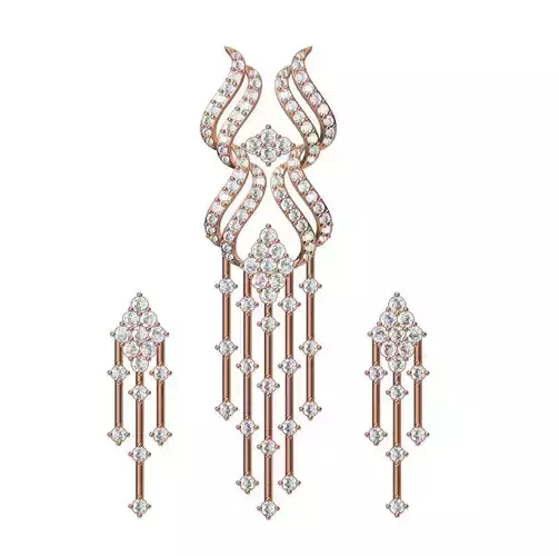 Women Earrings Pendant Set STL JCD Details