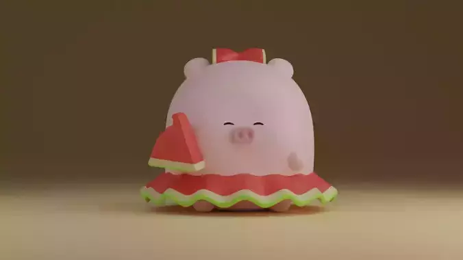 pig watermelon