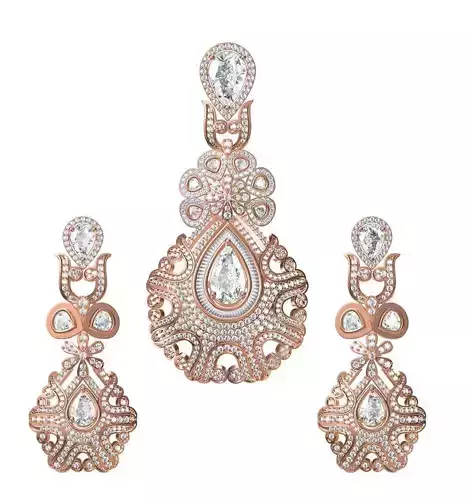 Women Earrings Pendant Set STL JCD Details