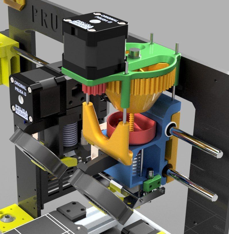 Granules extruder for prusa i3 mk3 mk3s 3D model_2