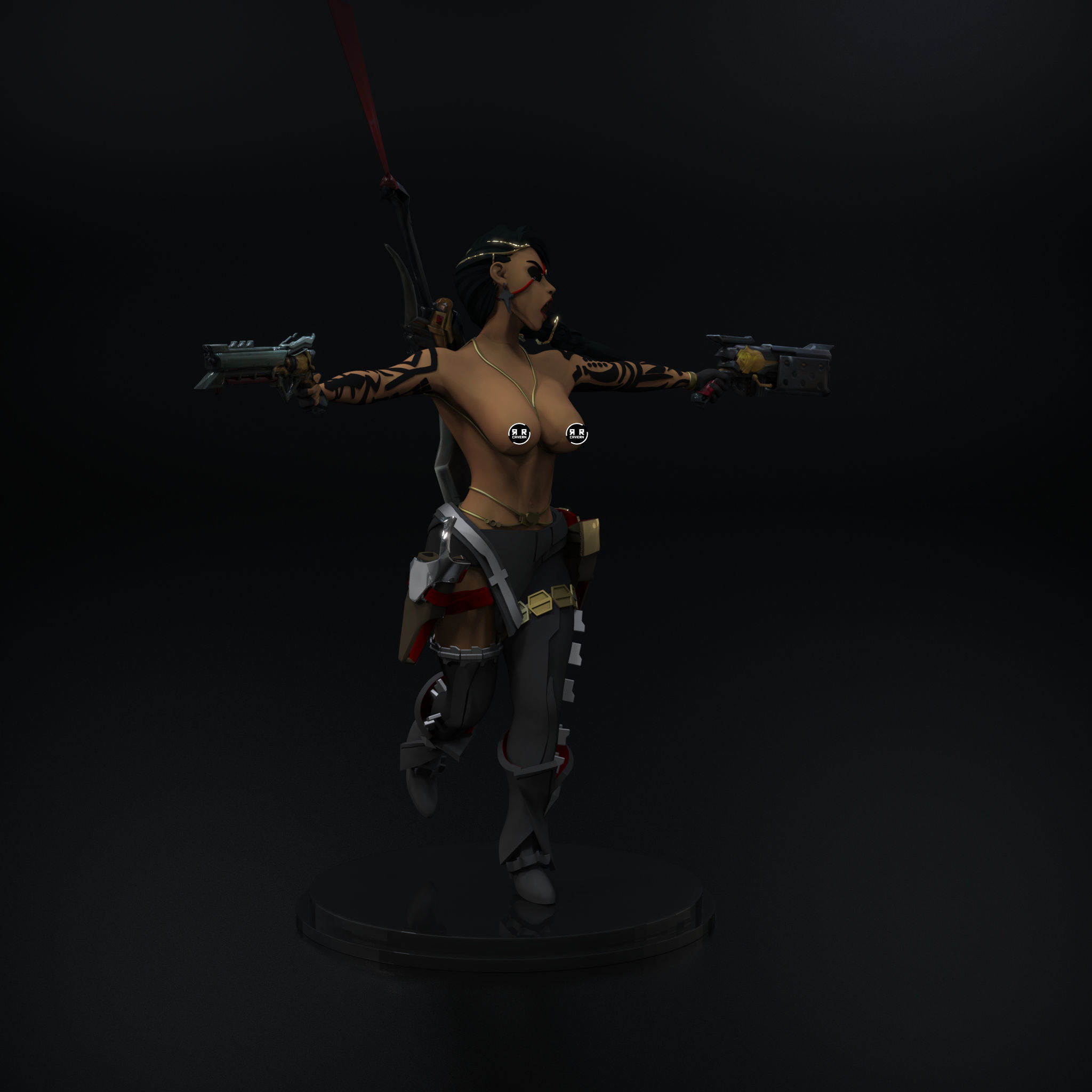 Samira League of legends Base skin 3D print model_11