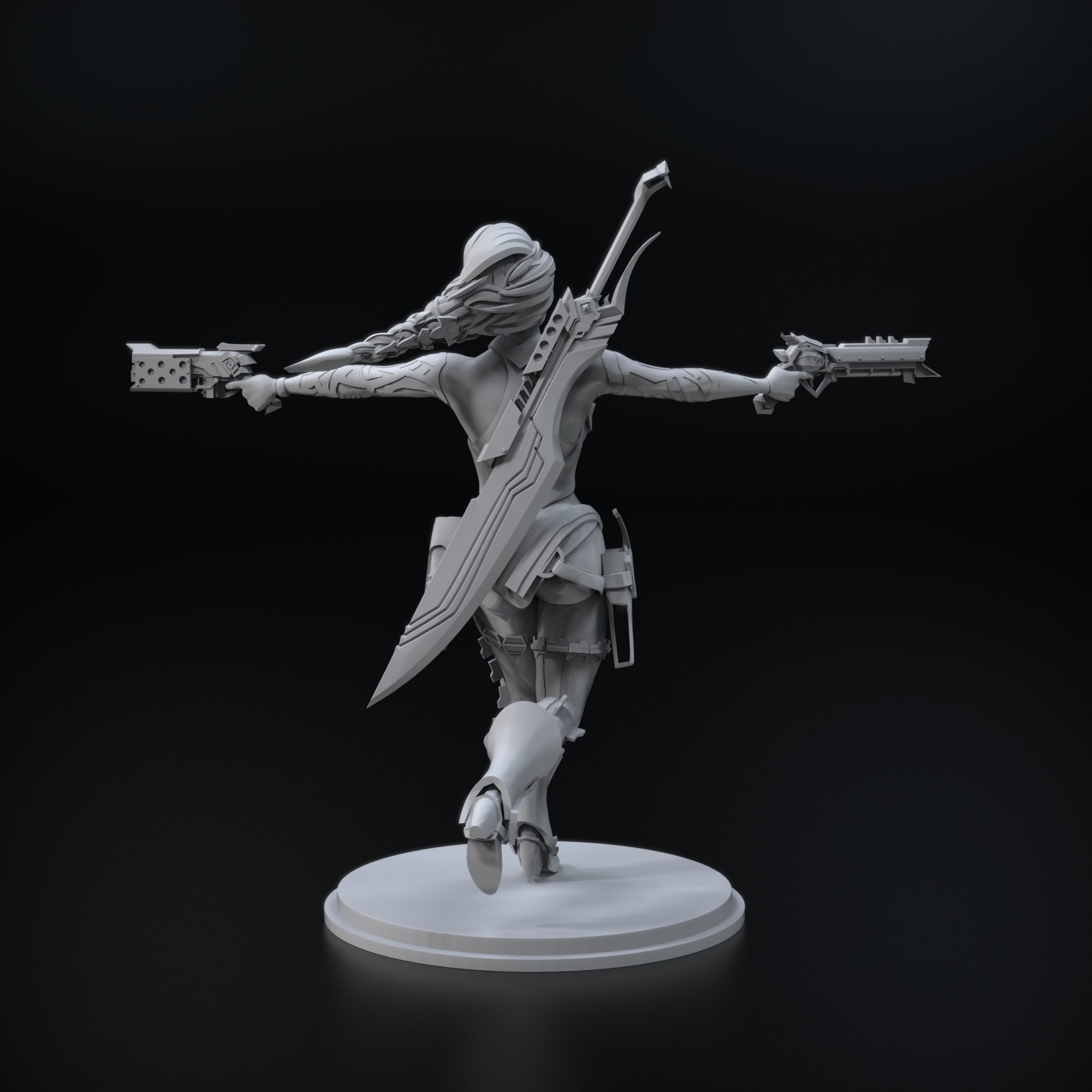 Samira League of legends Base skin 3D print model_15