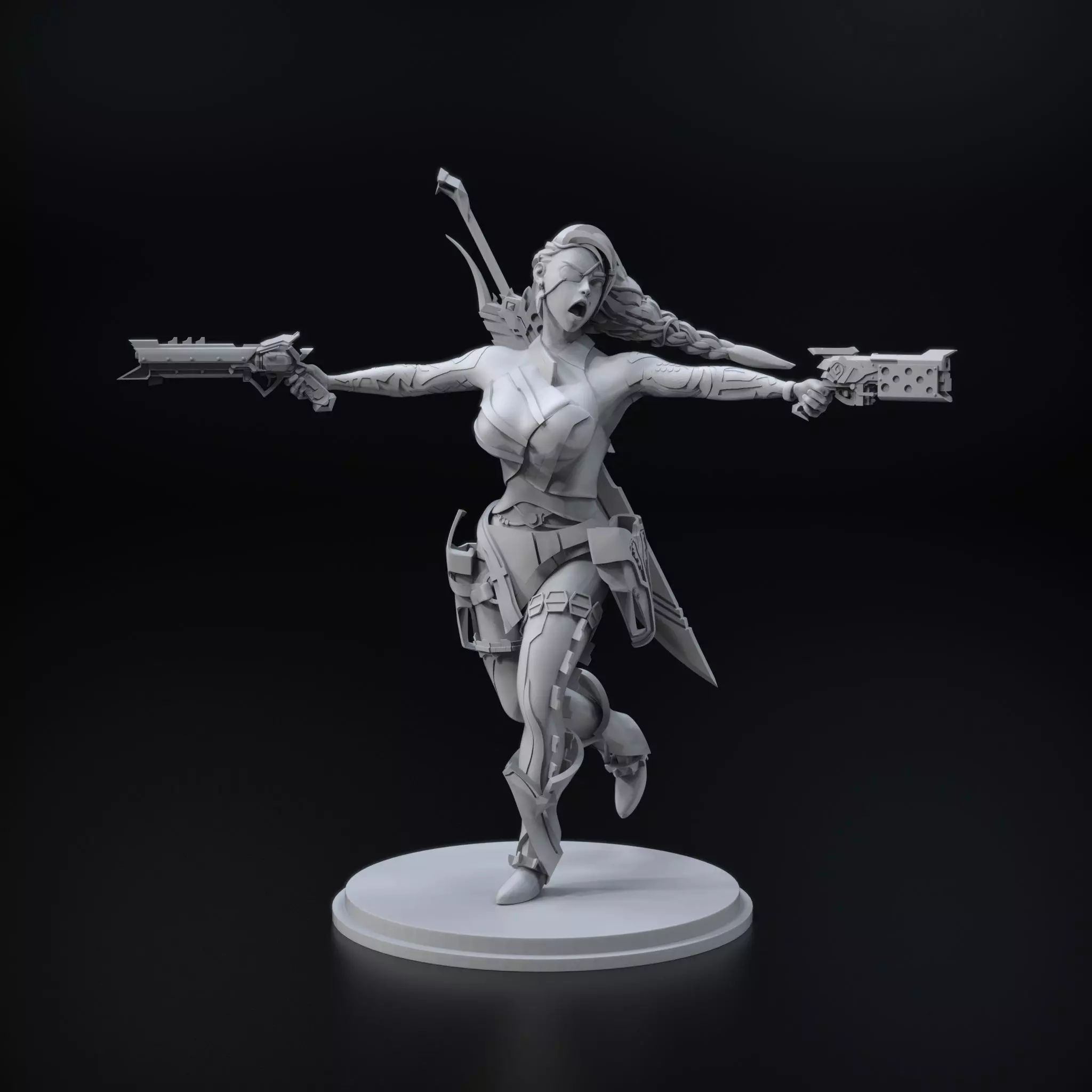 Samira League of legends Base skin 3D print model_0