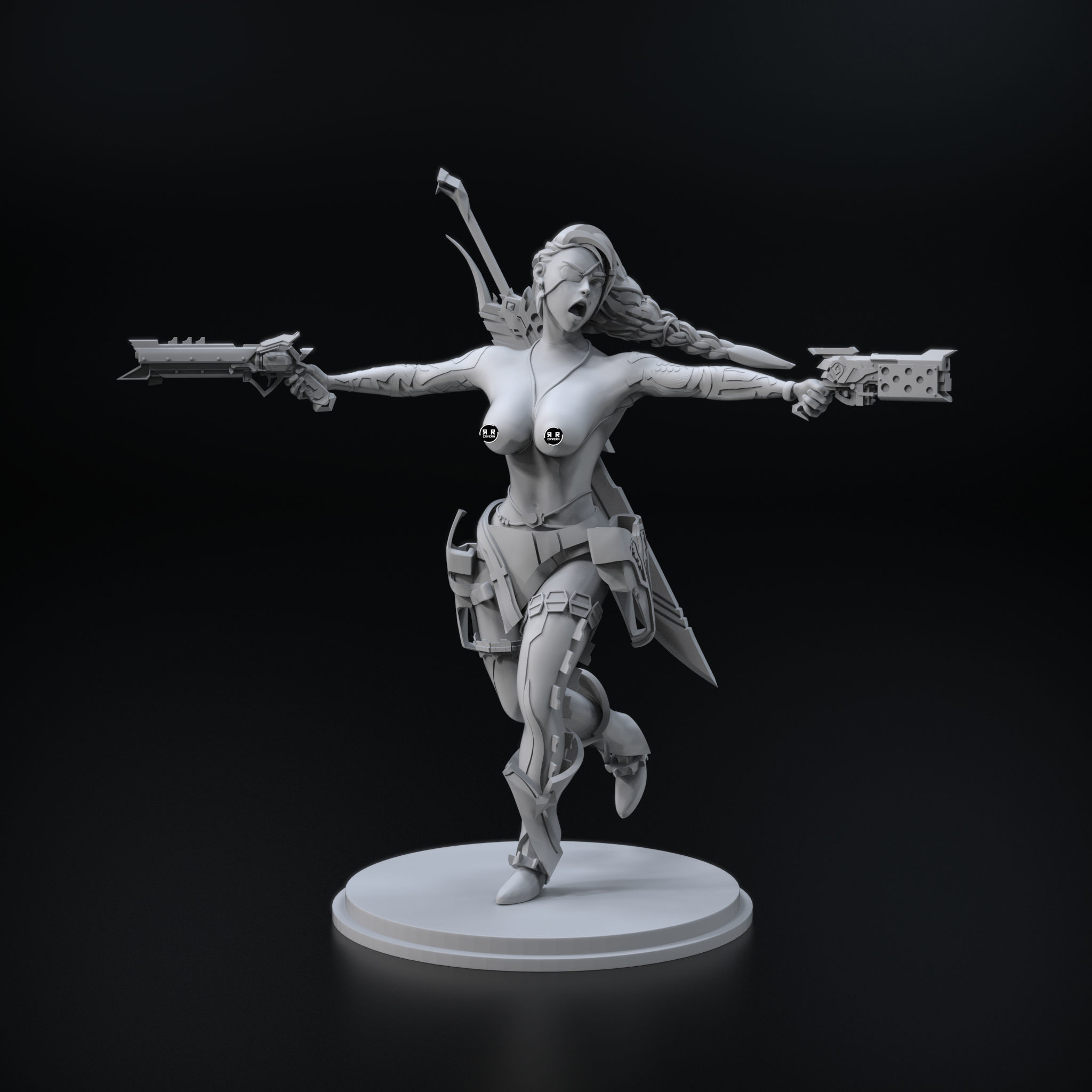Samira League of legends Base skin 3D print model_16