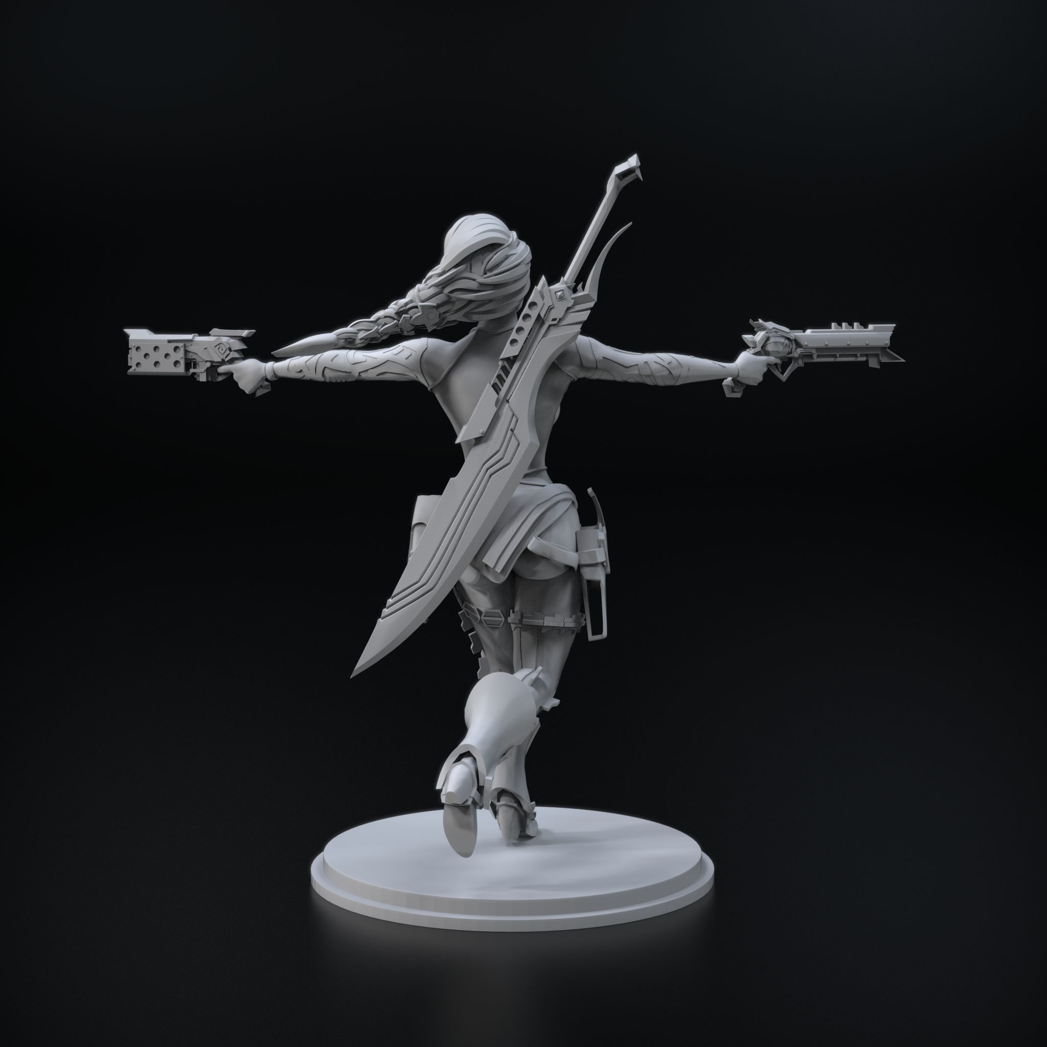 Samira League of legends Base skin 3D print model_14