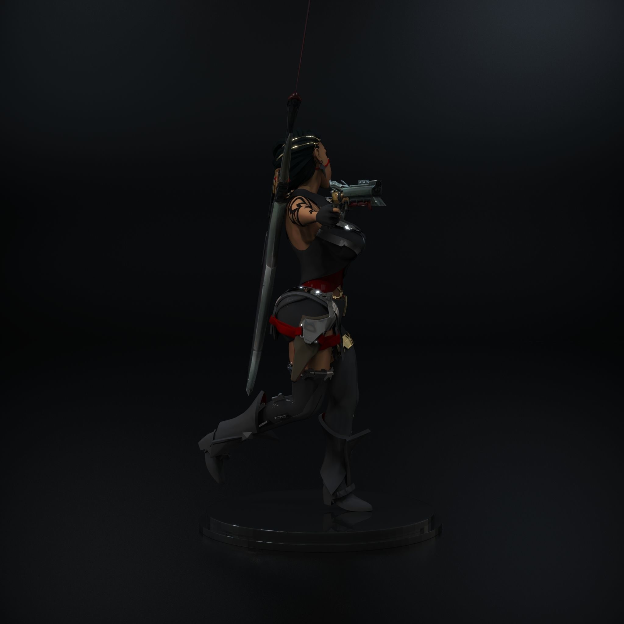 Samira League of legends Base skin 3D print model_1