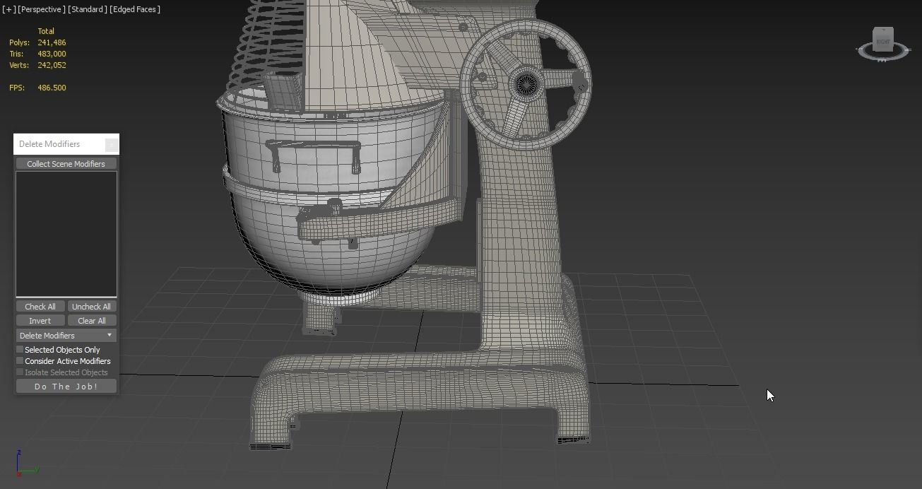 Commercial Planetary Floor Mixer Globe SP40 3D model_5