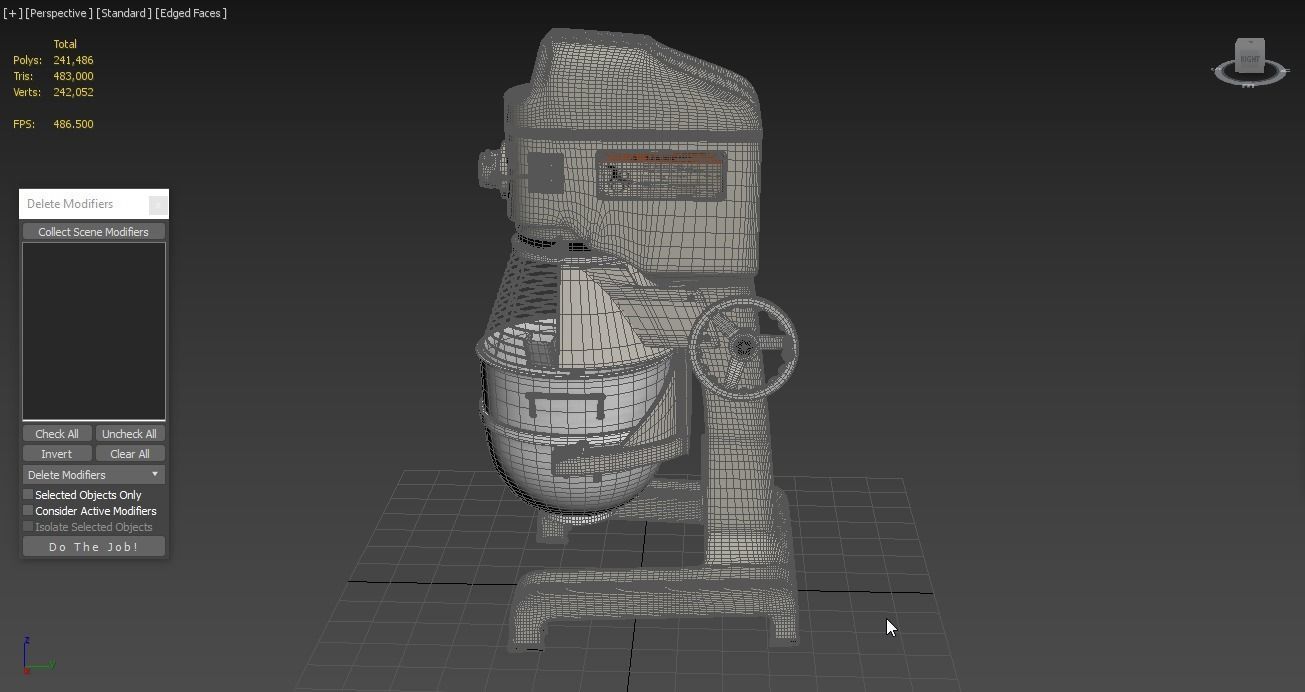 Commercial Planetary Floor Mixer Globe SP40 3D model_4