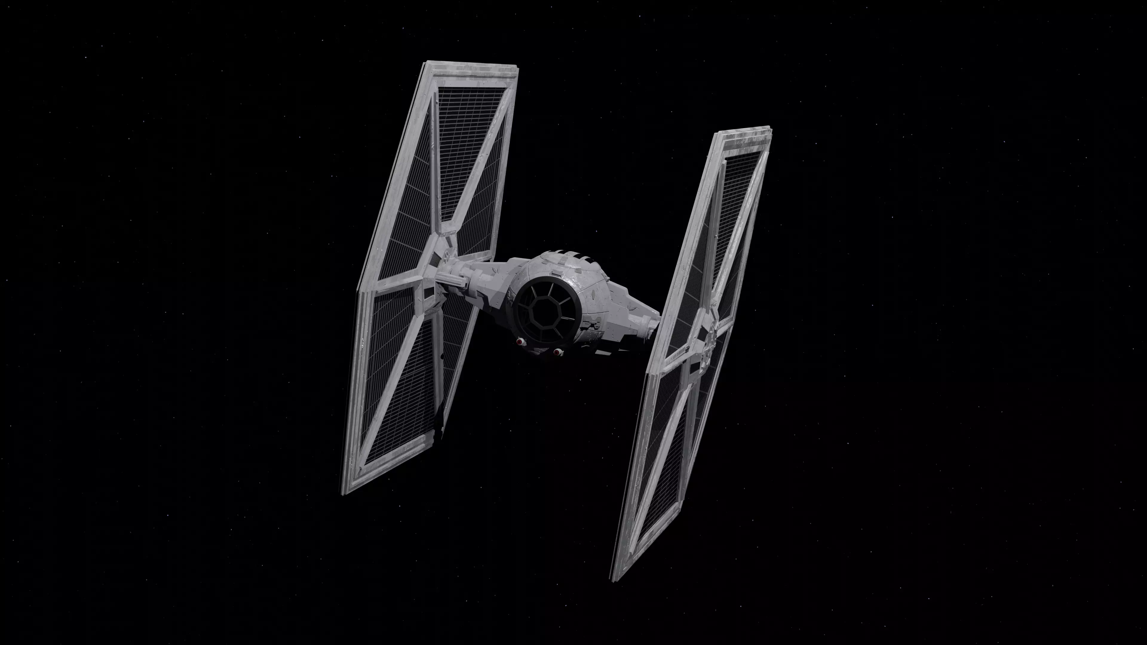 Realistic tie Fighter 3D model_0
