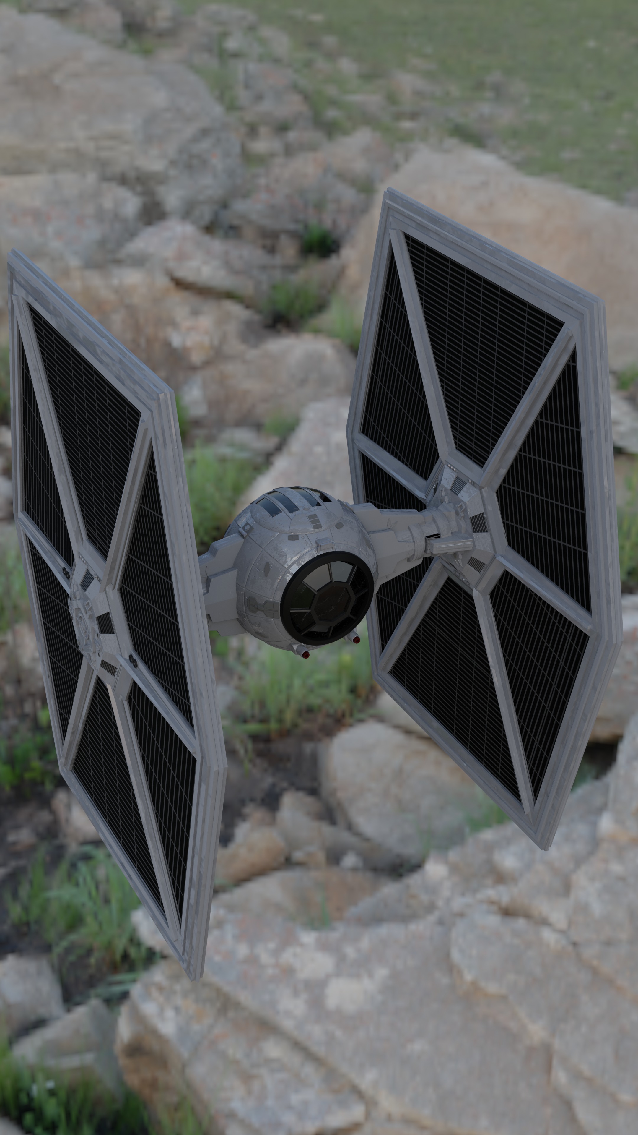 Realistic tie Fighter 3D model_6