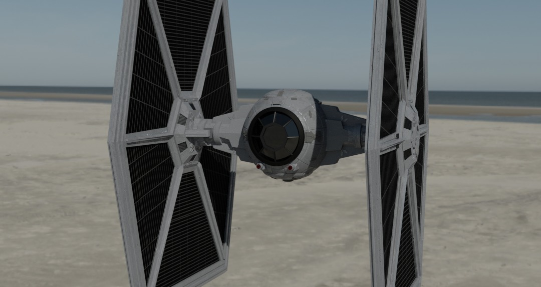 Realistic tie Fighter 3D model_1