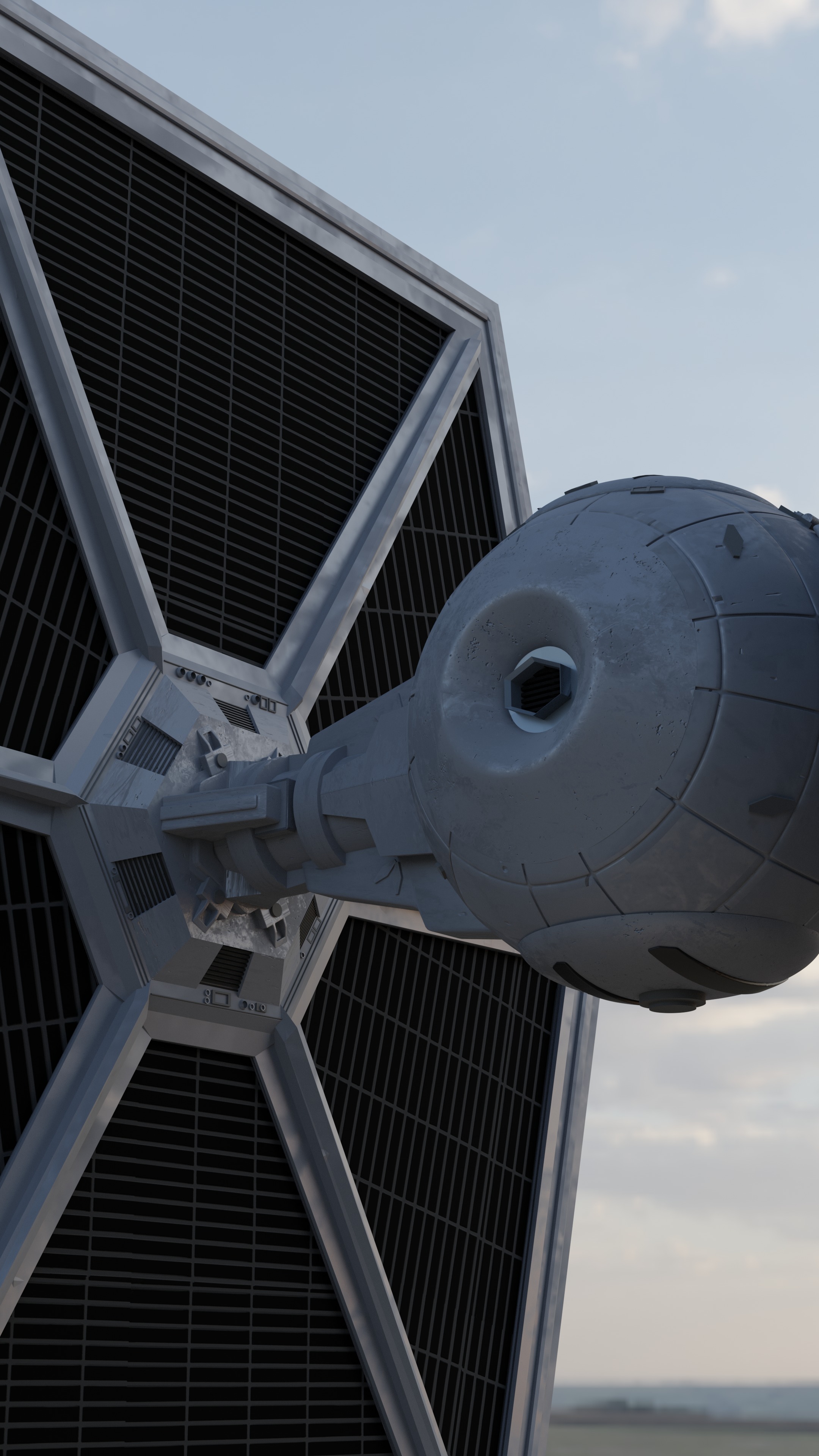 Realistic tie Fighter 3D model_4