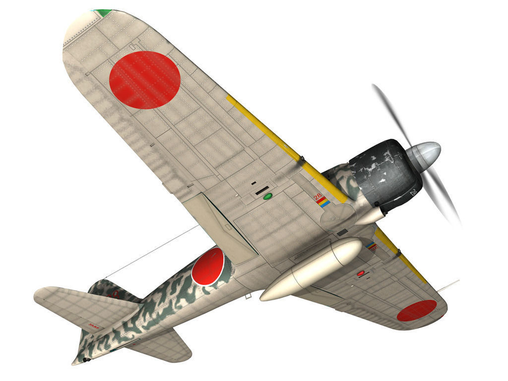 Mitsubishi A6M2 Zero - Hiyo Fighter Group 3D model_15