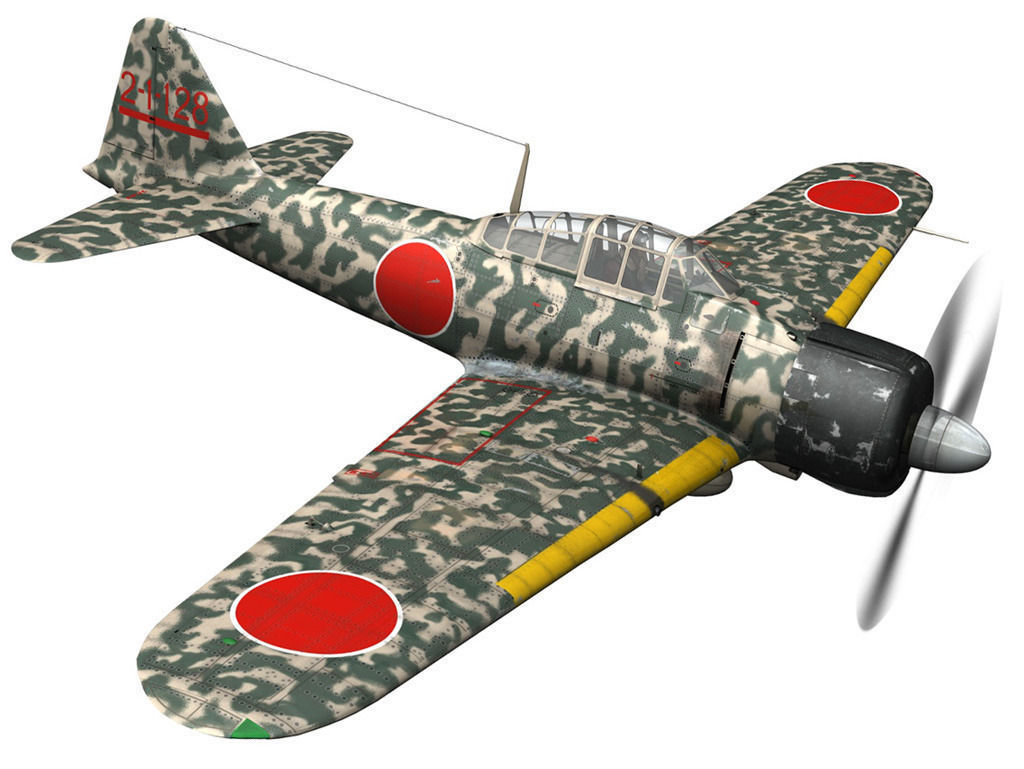 Mitsubishi A6M2 Zero - Hiyo Fighter Group 3D model_8