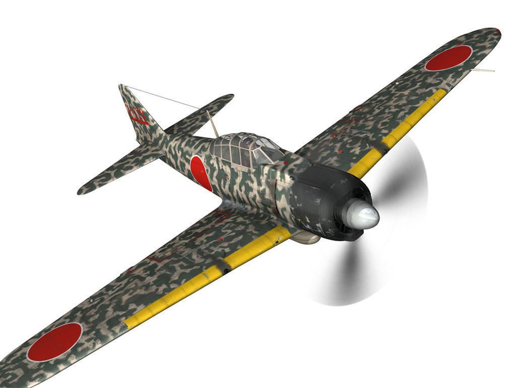 Mitsubishi A6M2 Zero - Hiyo Fighter Group 3D model_16
