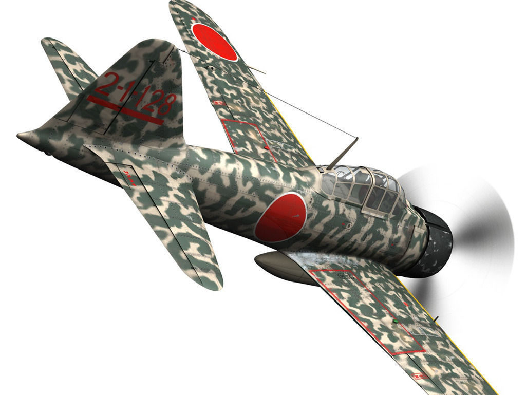 Mitsubishi A6M2 Zero - Hiyo Fighter Group 3D model_14